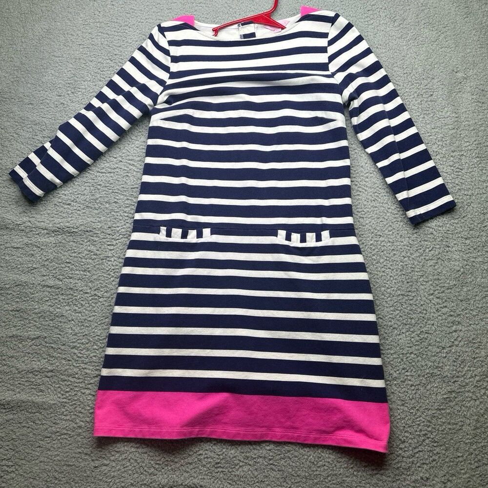 Lilly Pulitzer nautical stripe navy pink dress size medium